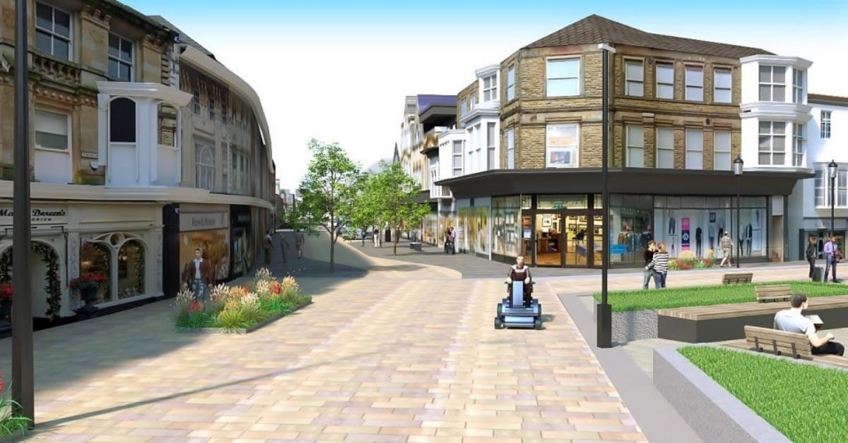 Latest Station Gateway visuals which show Harrogate's James Street pedestrianised.