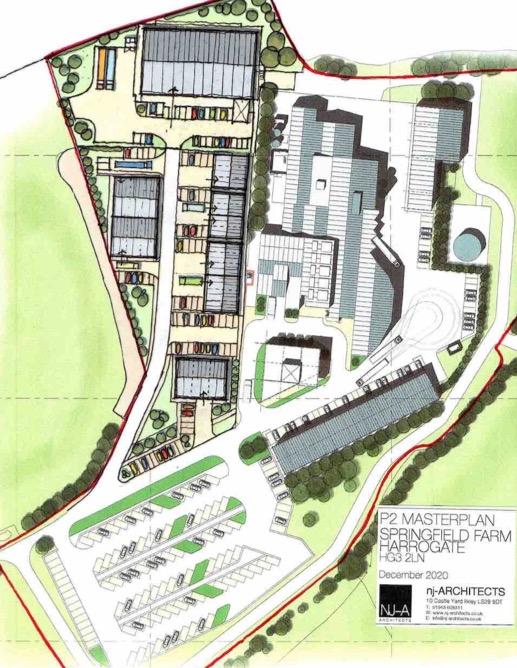 Masterplan for the Springfield Farm business park expansion.