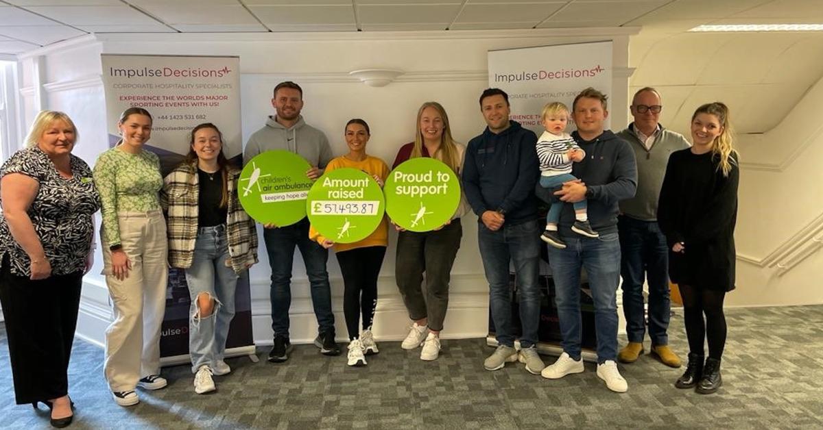 Impulse Decisions staff helped to raise £57,000 for the Children's Air Ambulance.