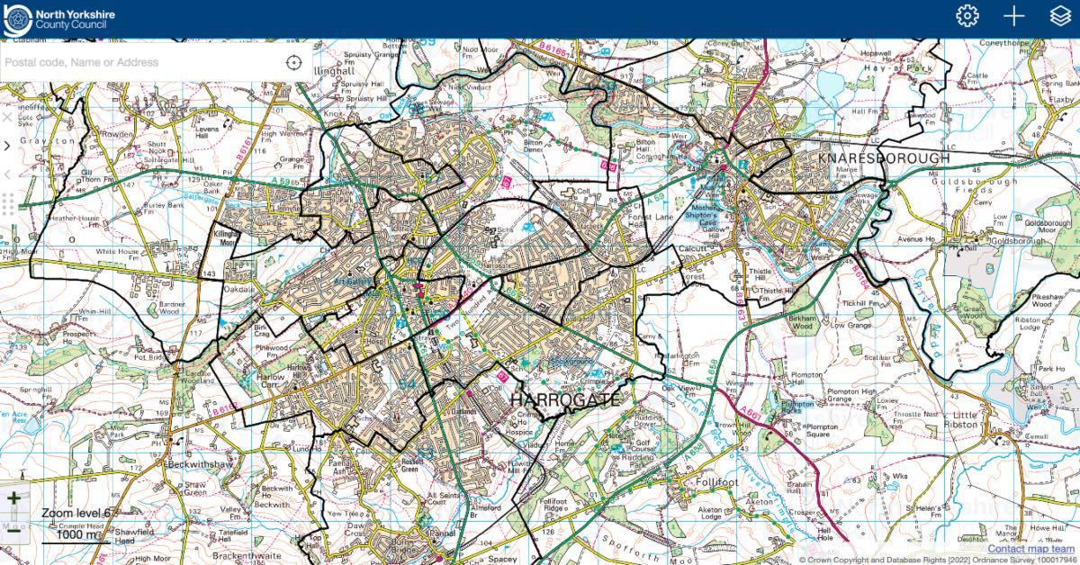 Some of the new North Yorkshire Council ward boundaries in Harrogate and Knaresborough. Picture: NYCC.