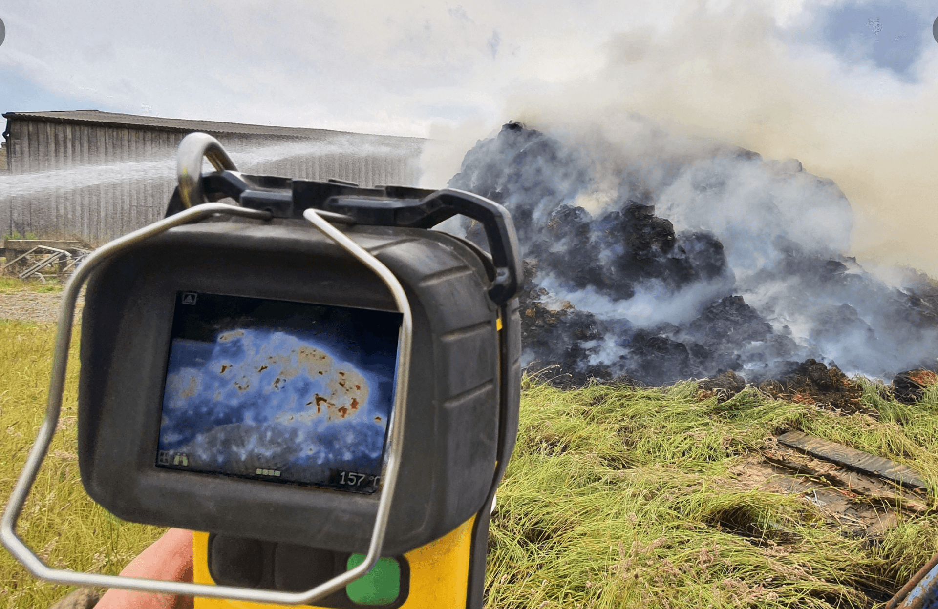 dung heap fire Thorpe Underwood