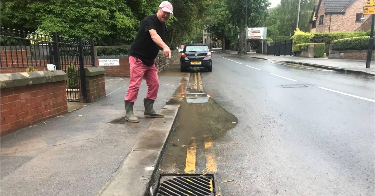 Barry Dolan, who helped to clear the drains.