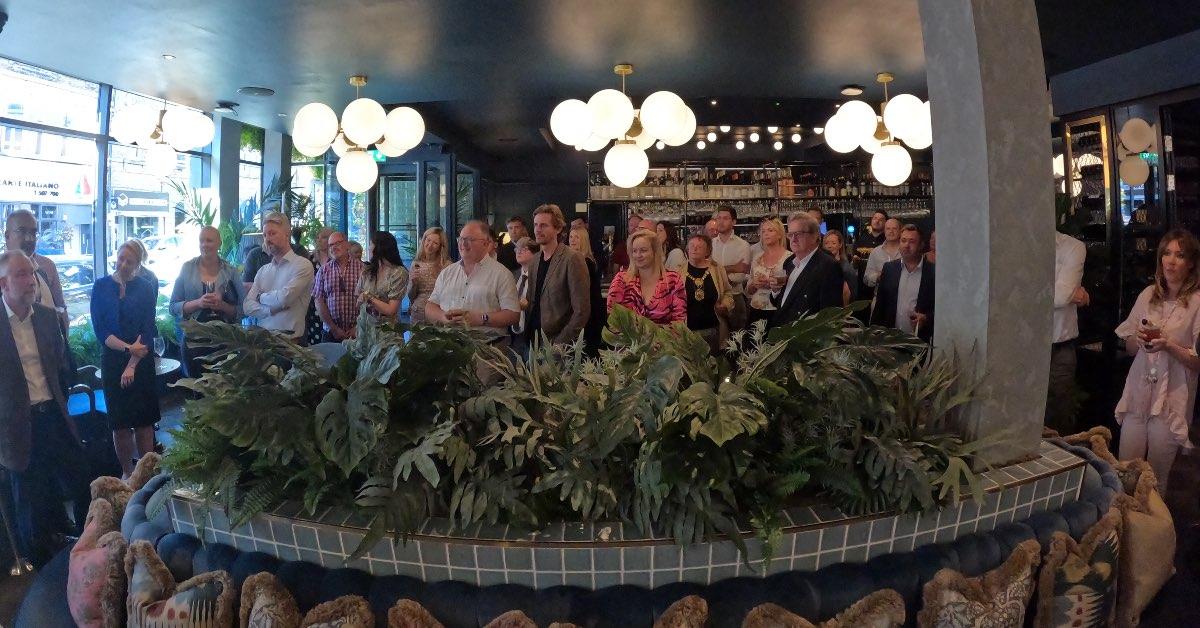 Business members at Harrogate District Chamber of Commerce and Harrogate BID social.