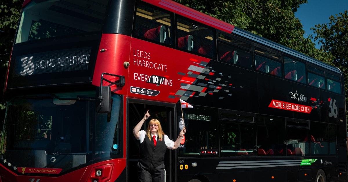 The 36 bus which has been renamed Rachel Daly.