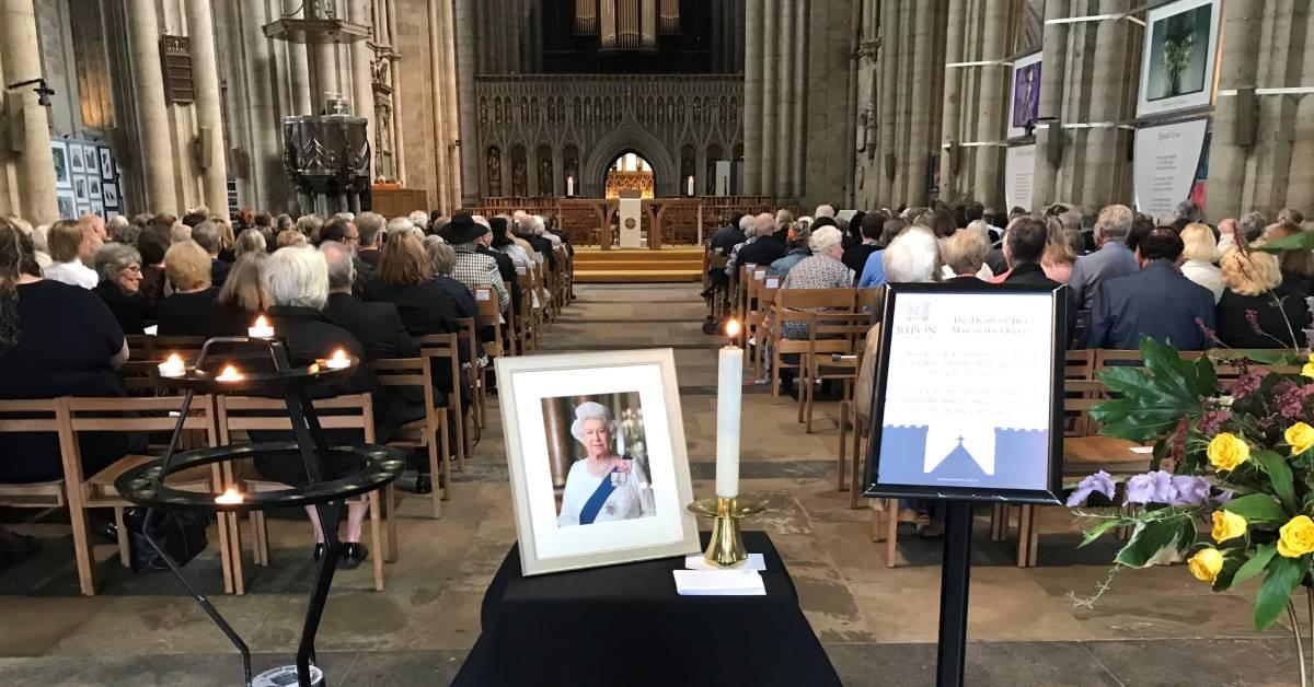 A service following the death of the Queen at Ripon Cathedral