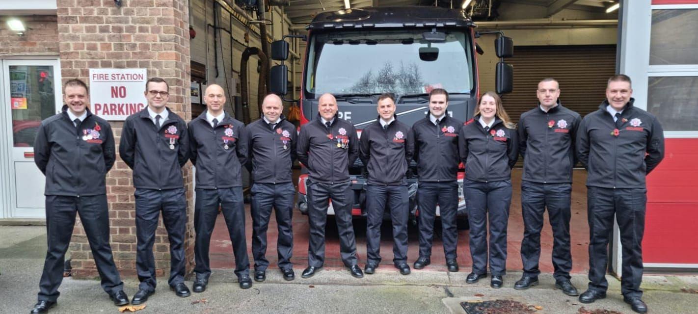 Knaresborough fire station Remembrance Sunday 2022