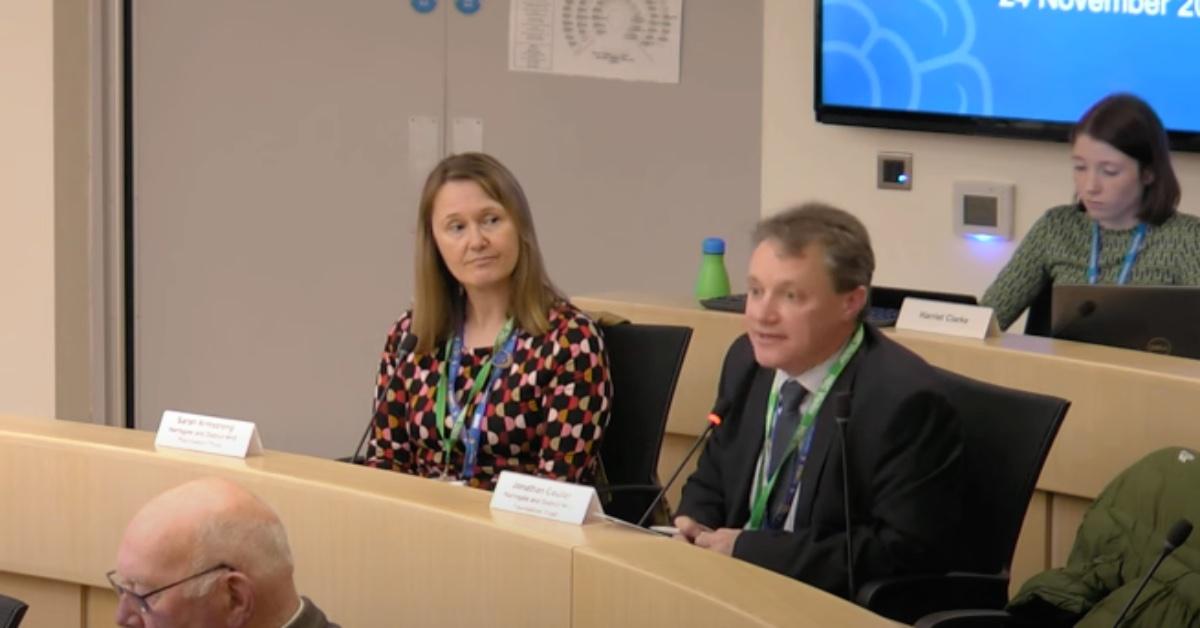 Jonathan Coulter, chief executive of Harrogate and District NHS Foundation Trust, speaking at Harrogate and Knaresborough Area Constituency Committee.