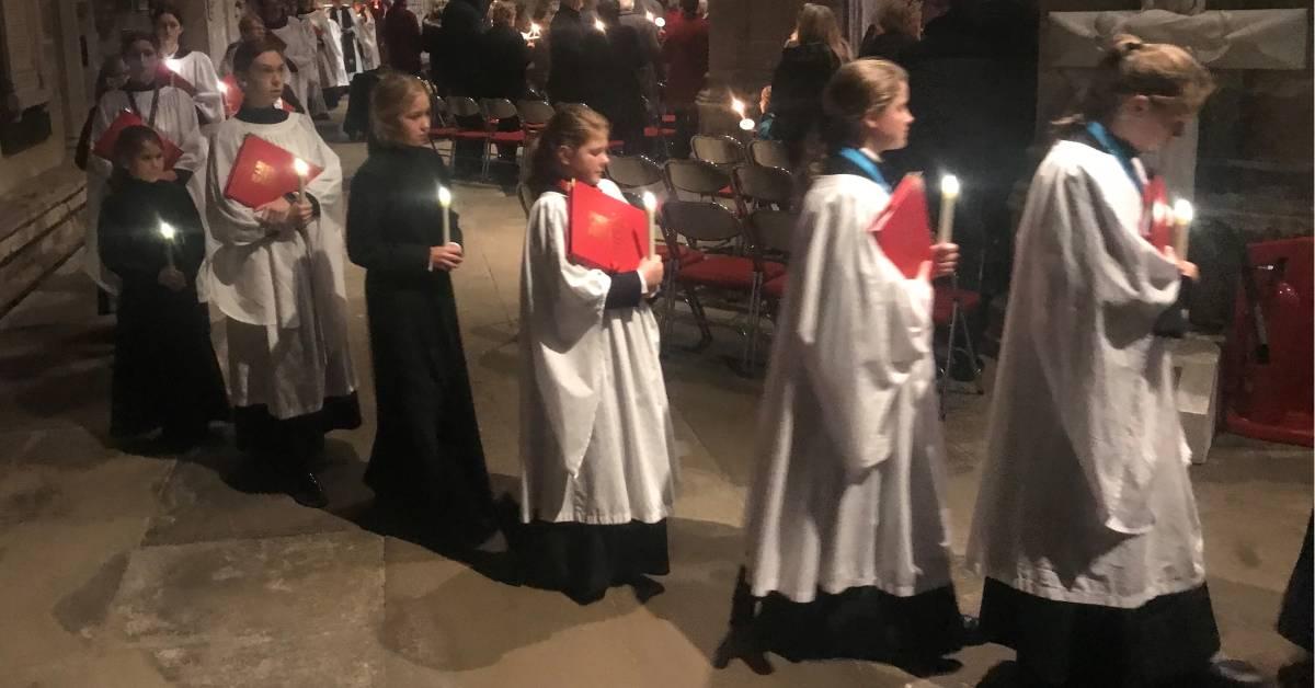 Choristers in procession