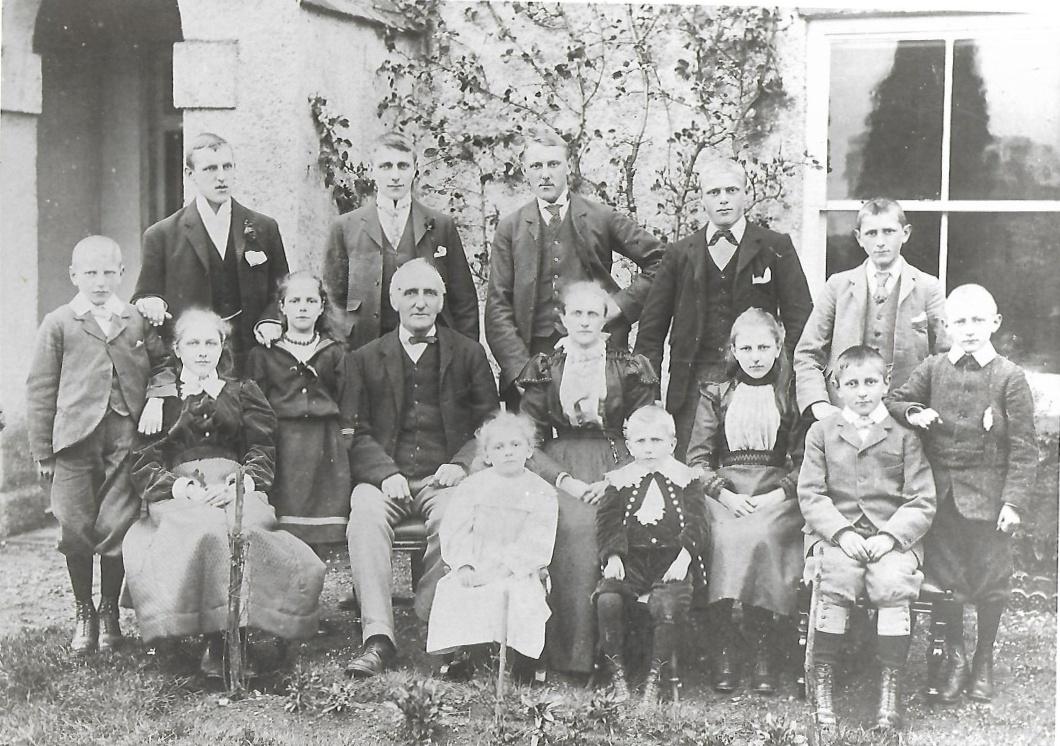 Joseph Verity was one of 13 children, pictured here with their parents.