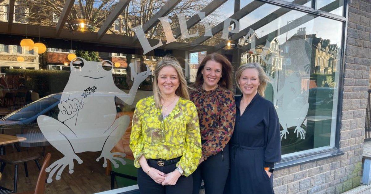 Pictured from left are Carol Beeley and Sarah Shaw from LWL Harrogate and Jan Moxham of Lilypad Restaurant.