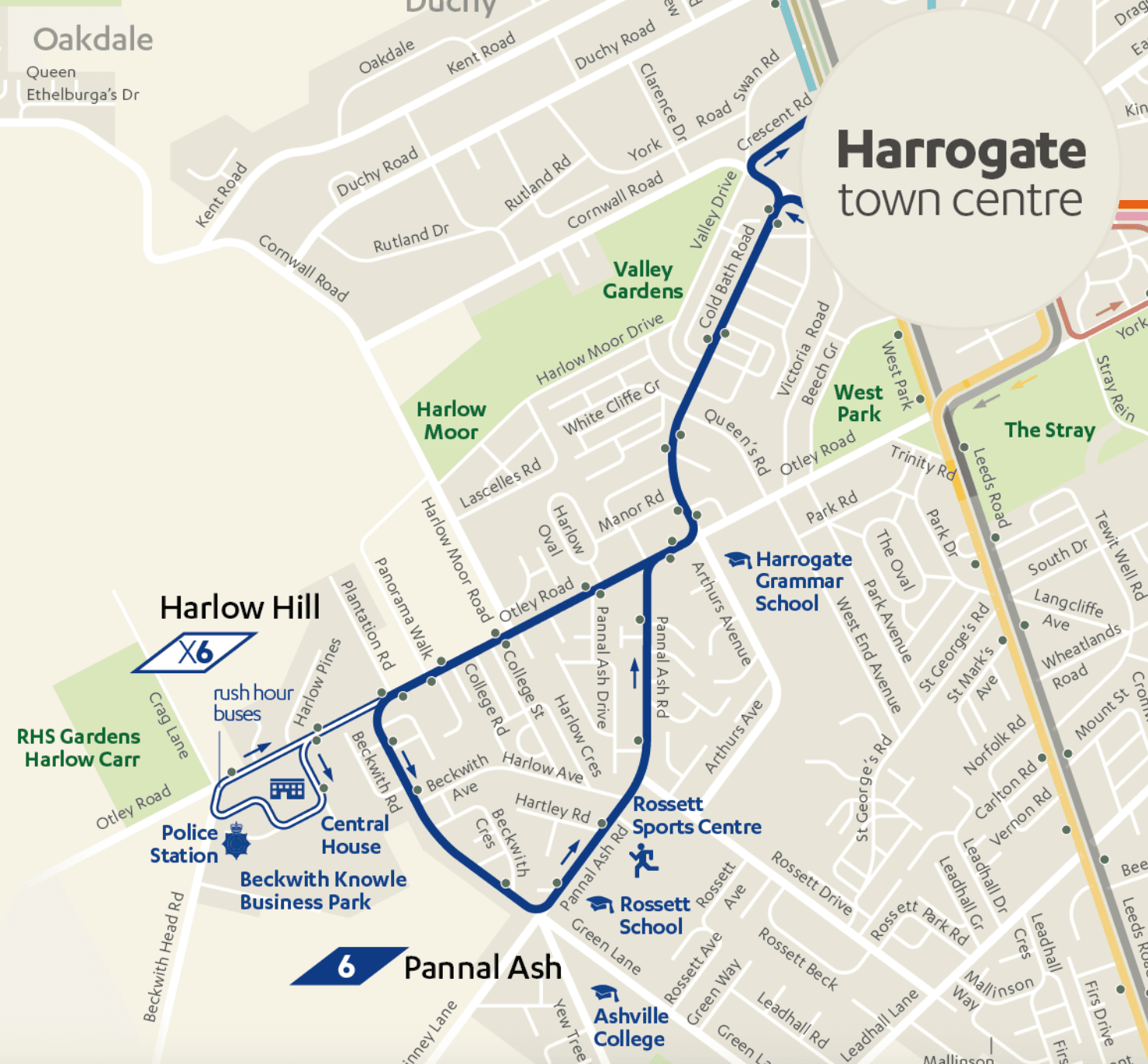 Changes to the 6 to Pannal Ash.