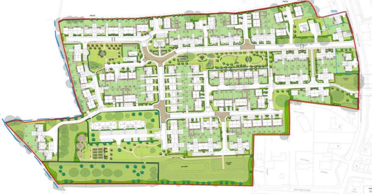 Layout for the scheme on the former Harrogate police training centre site.