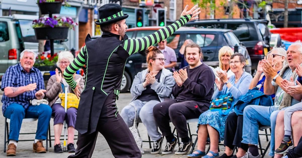 Ripon street performance at Ripon Theatre Festival