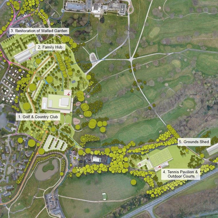 Masterplan of the renovations as proposed by Rudding Park.