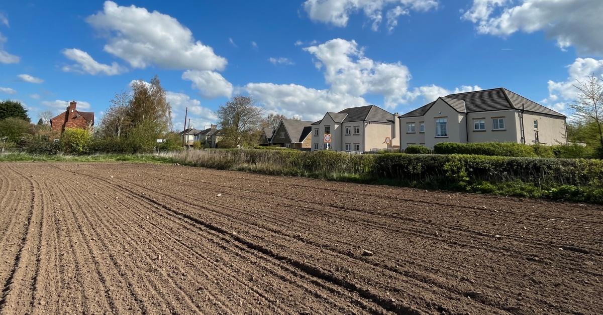 A photo of the site where developer Ben Holmes wants to build eco-homes at Flaxby.