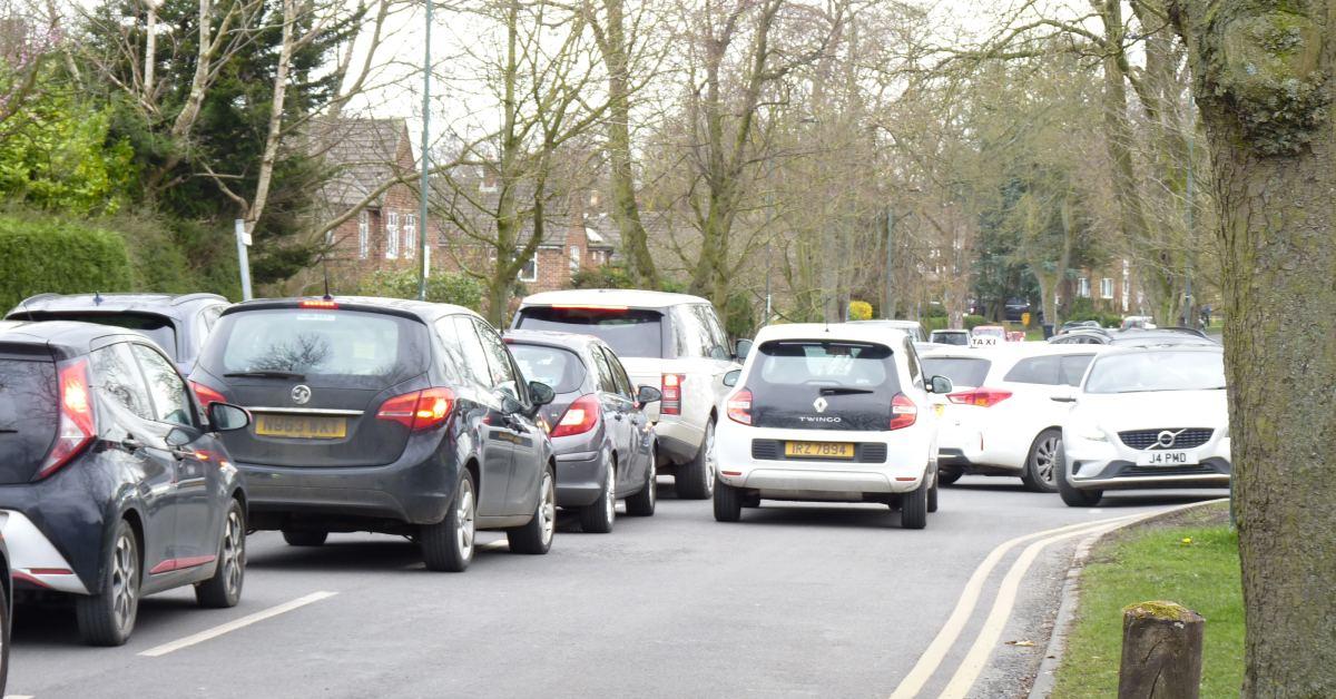 Queues outside Harrogate District Hospital