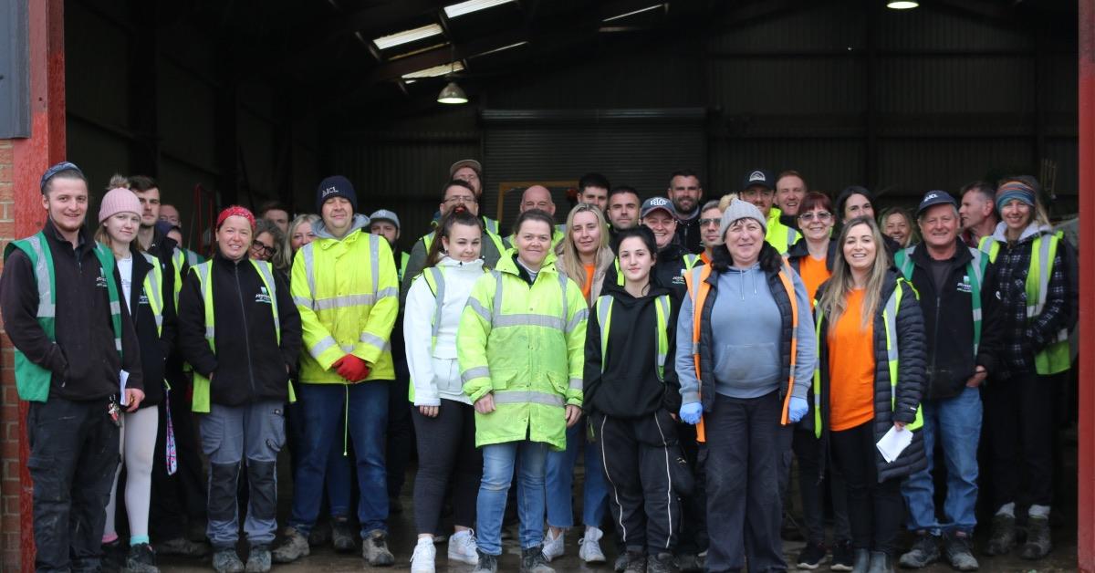Staff at Johnsons of Whixley taking part in the April step challenge.