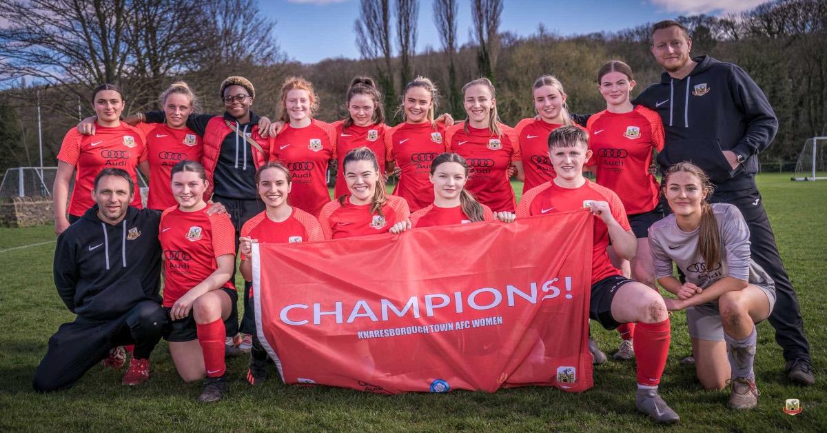 Knaresborough Town Women clinched the title at Bradford City in April.