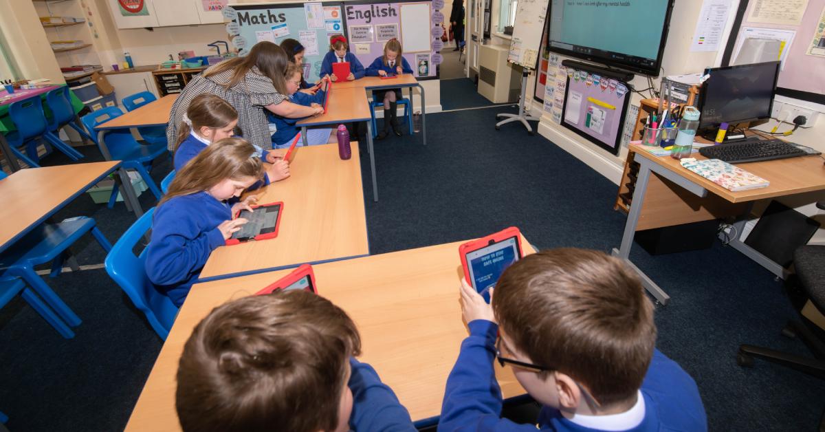 Photo of pupils learning in a classroom at Ripley Endowed Church of England Primary School.