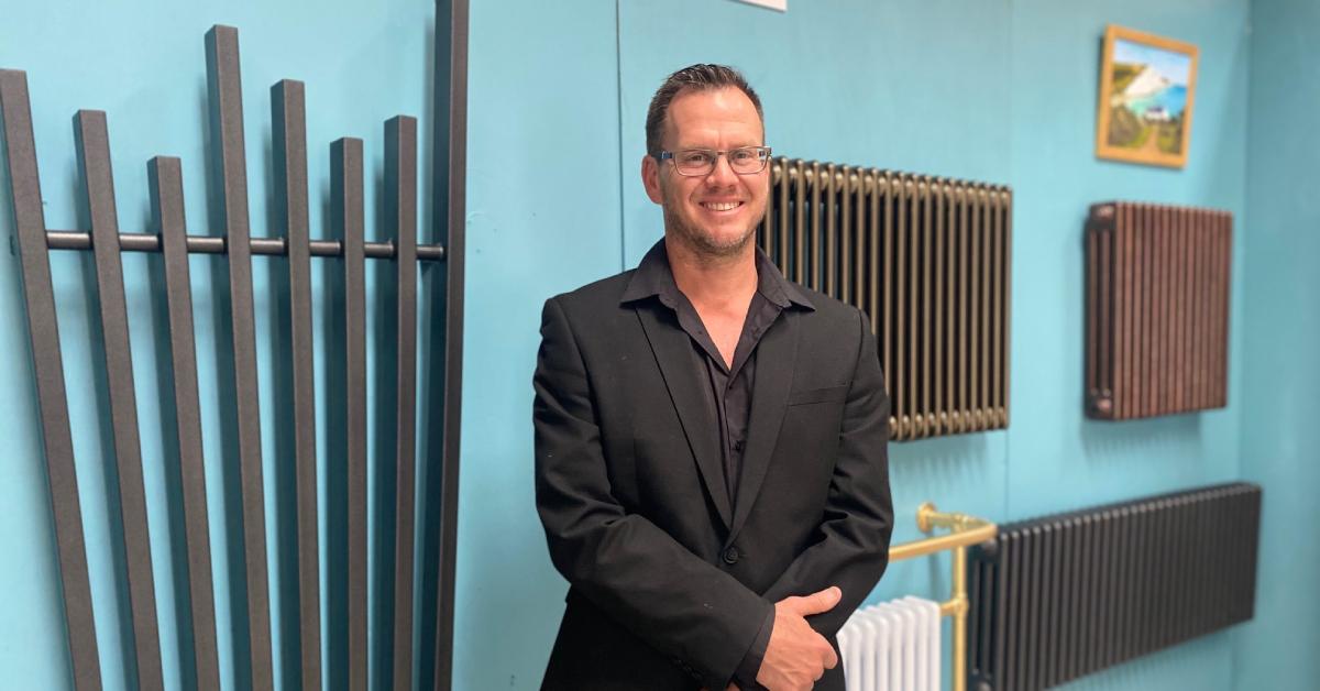 Photo of Clyde Williams, whose company, Yorkshire Radiators, has just moved to new premises on Harrogate West Business Park.