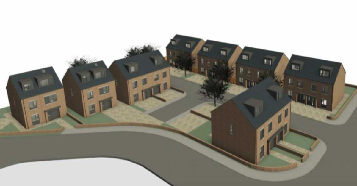 Designs for the new houses on Athelstan Court.