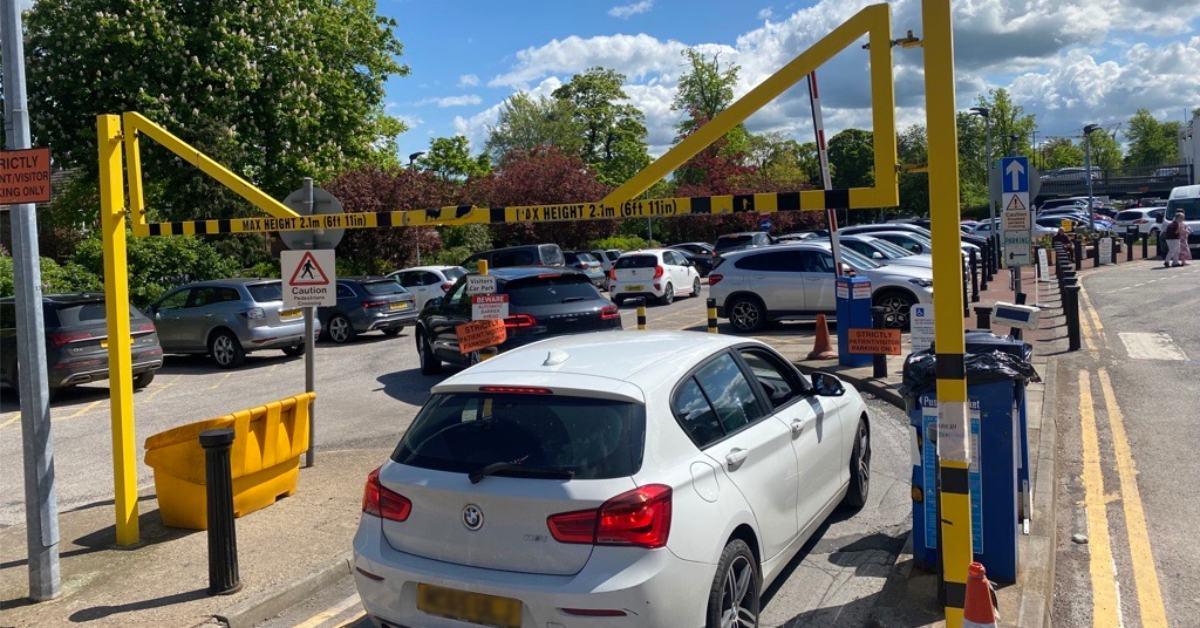 Hospital car park barrier