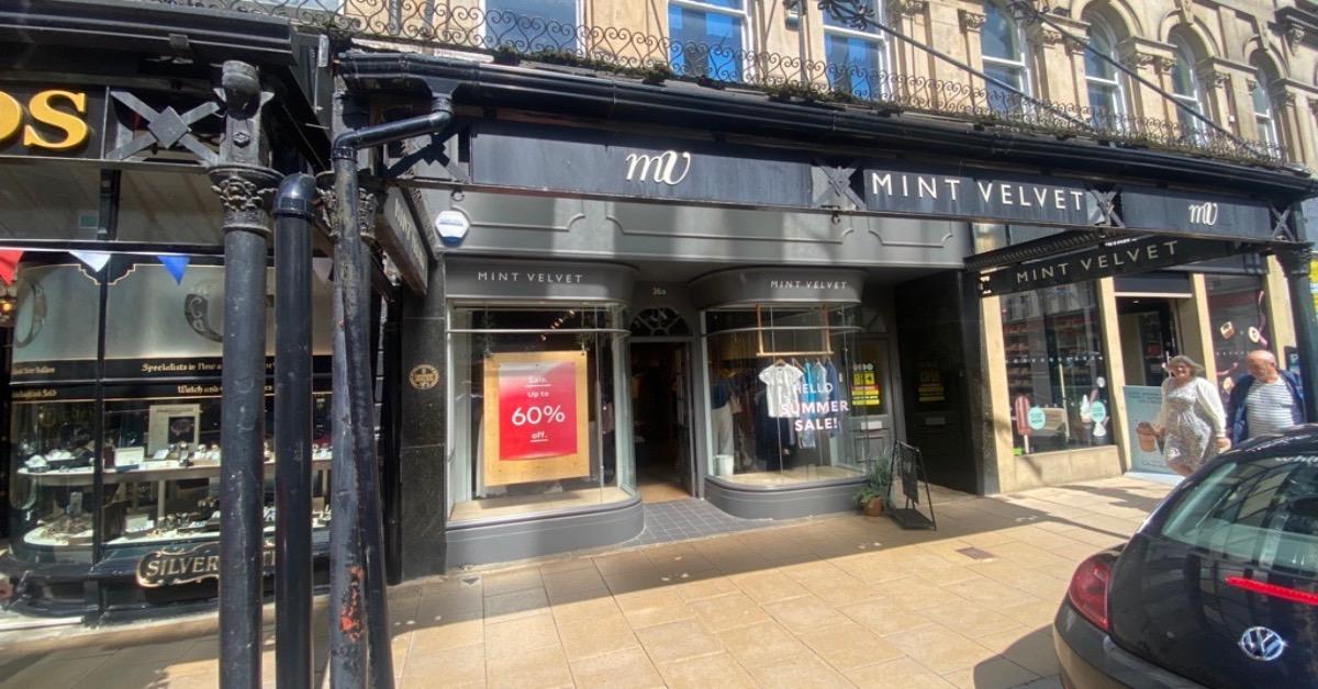 The current Mint Velvet store on Harrogate's James Street.