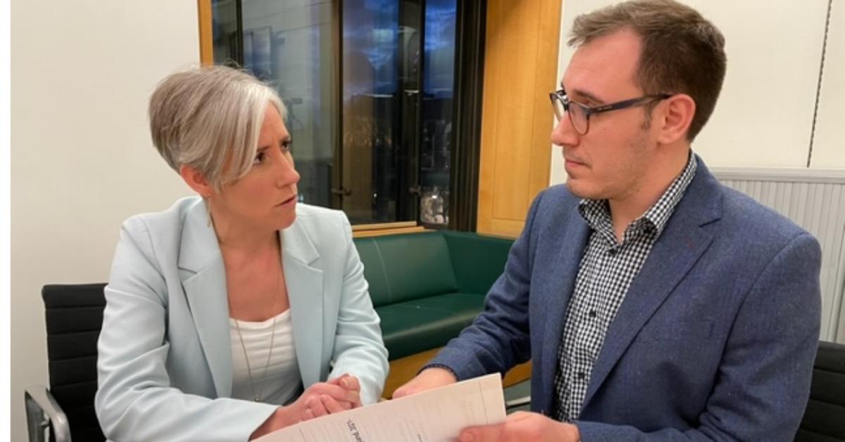 Tom Gordon pictured with Daisy Cooper, Lib Dem health spokesperson.