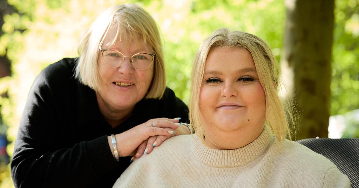 Lucie Maguire with her mum.