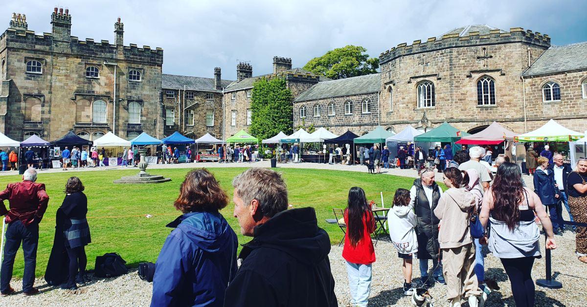 Picture of a market at Ripley Castle.