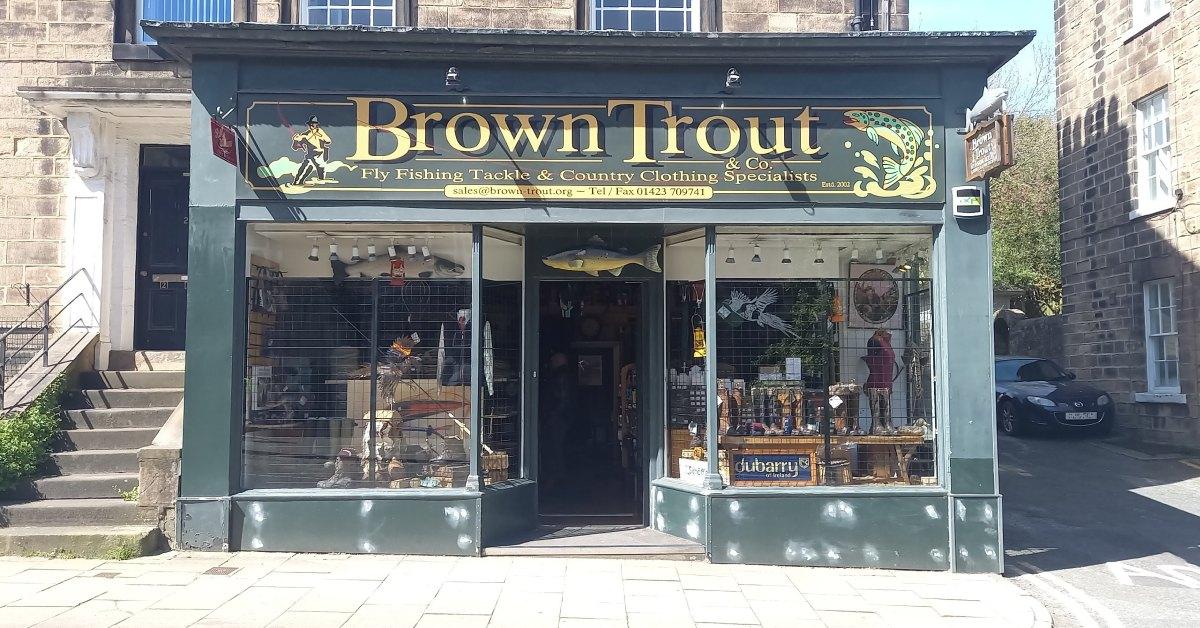 Photo of Brown Trout, the fly-fishing and outdoor clothing specialist shop on Cold Bath Road in Harrogate.