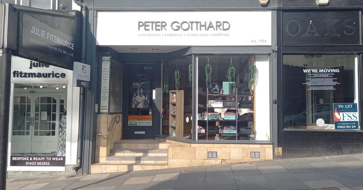 Photo of the Peter Gotthard Hairdressing salon on Parliament Street in Harrogate.