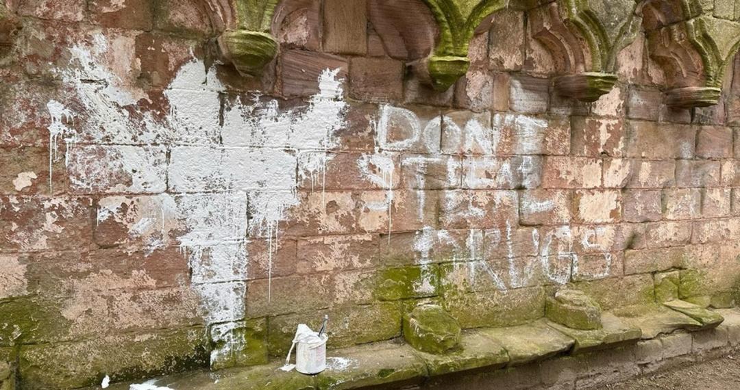 Fountains Abbey targeted by graffiti vandals