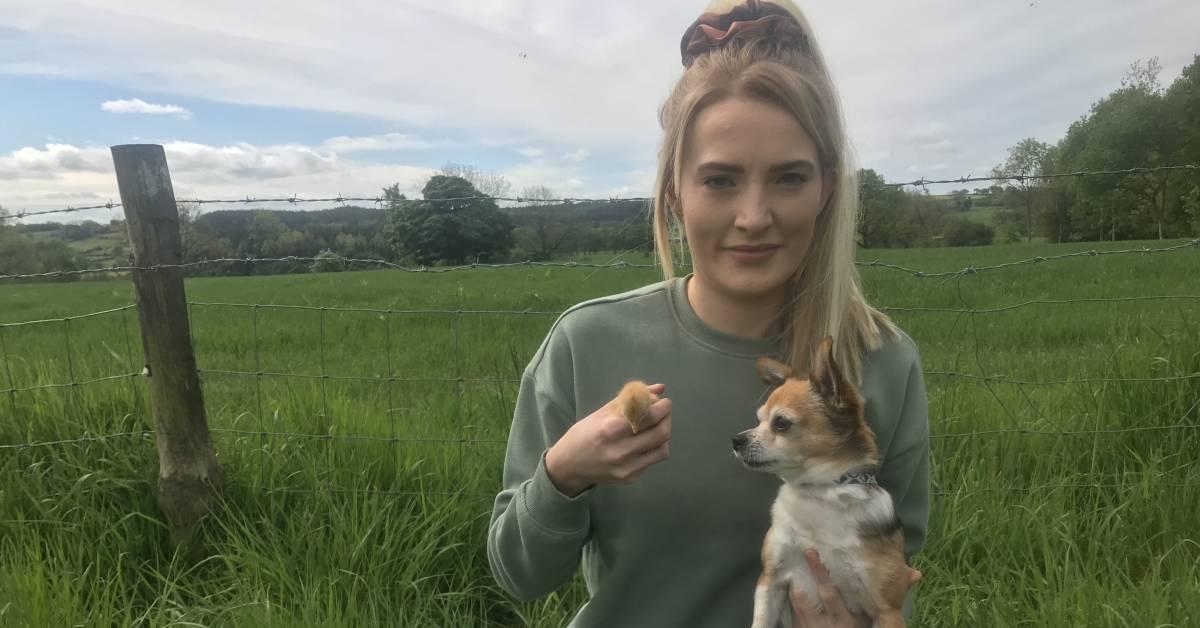 kirkby-malzeard-4th-june-2021-maisie-clark-with-chick-and-chihuahua
