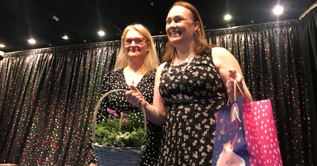 Jackie Laugher with Helen Mackenzie