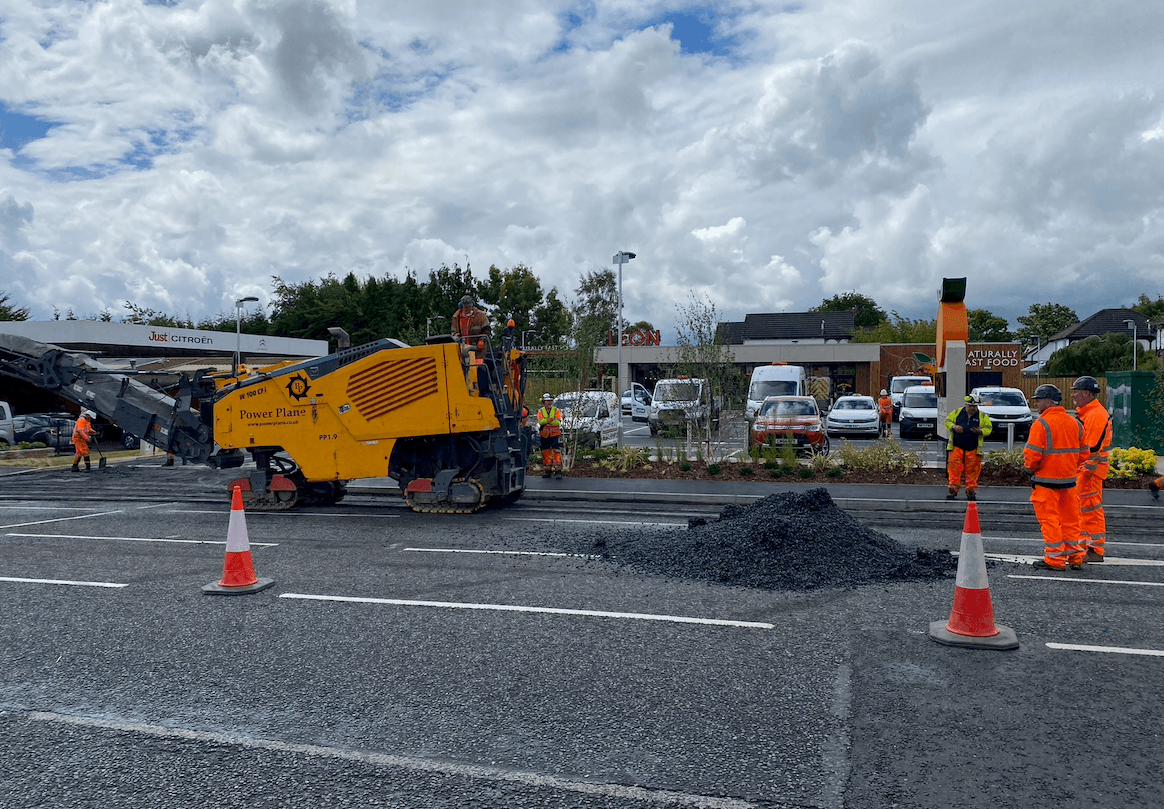 Road works Leon