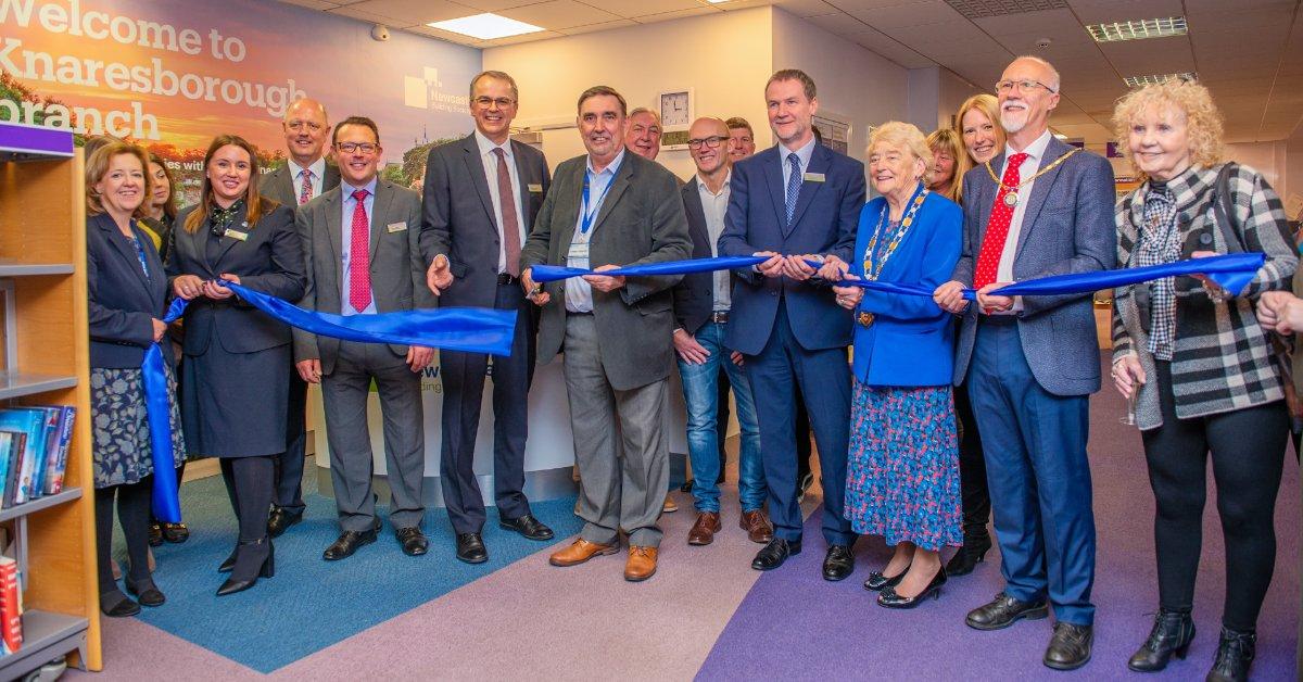 The official opening of of Newcastle Building Society inside Knaresborough Library
