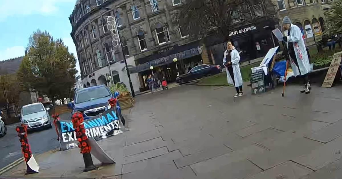 Labcorp protest in Harrogate