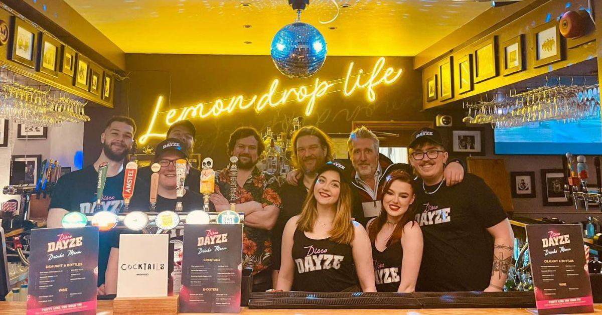 Bar staff at the Harrogate daytime disco