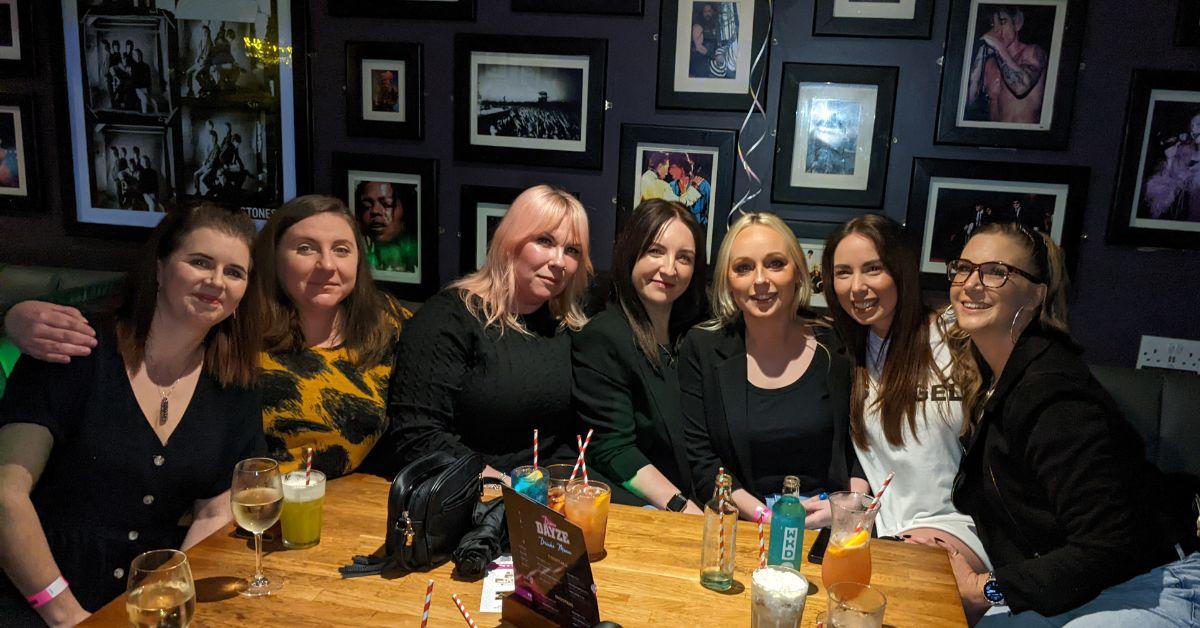 A group of friends from Harrogate said they were enjoying the atmosphere and the music.