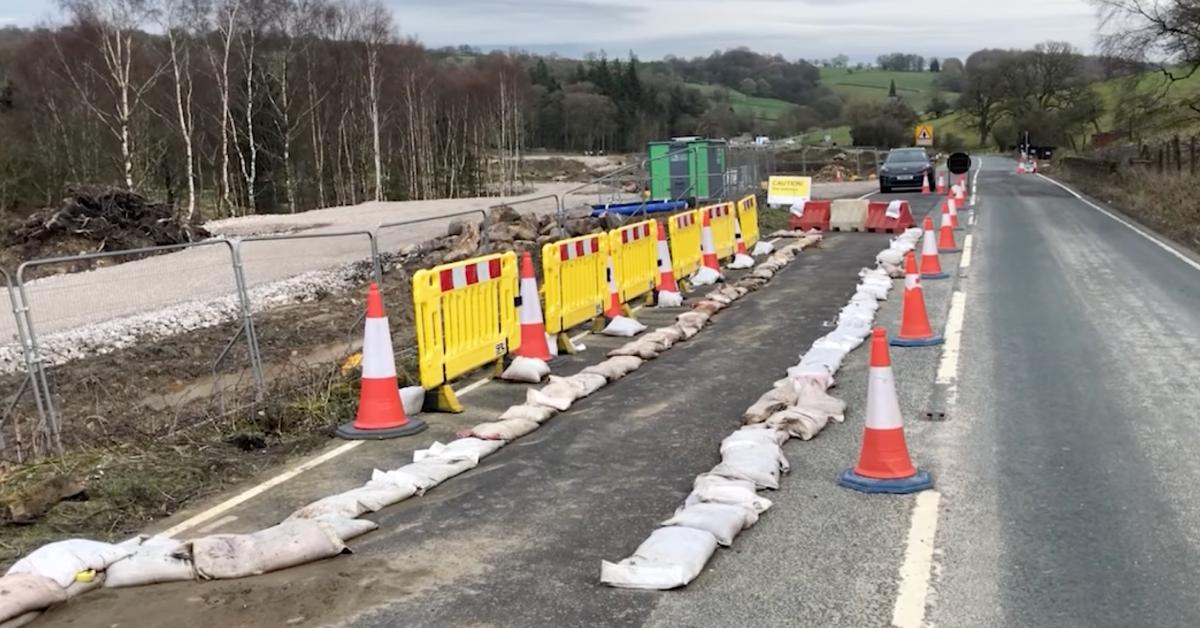 The A59 at Kex Gill.