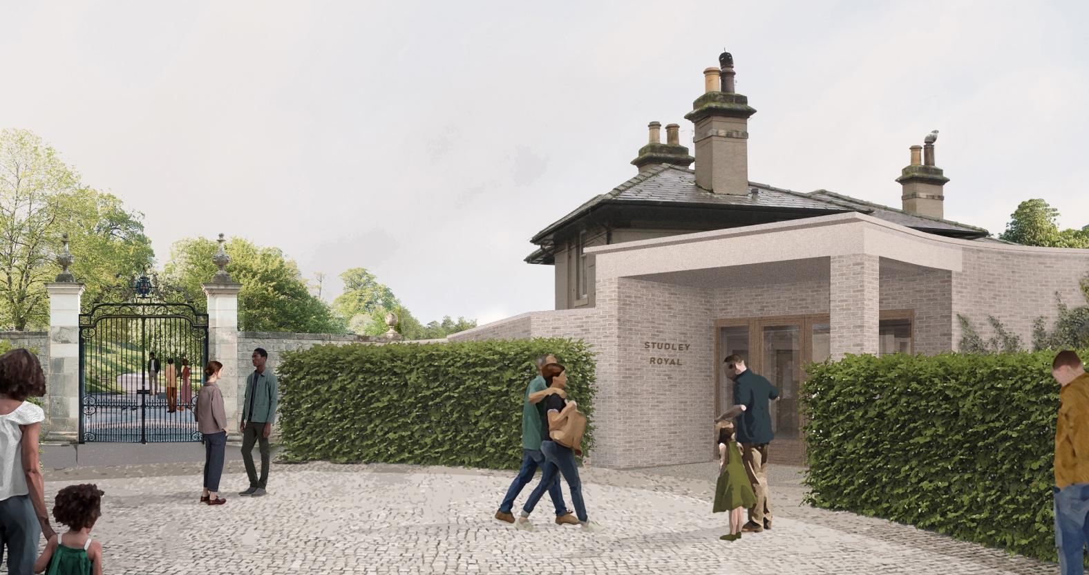 an-illustration-of-the-how-the-new-entrance-to-the-building-from-the-water-gardens-studley-revelaed-credit-feilden-fowles