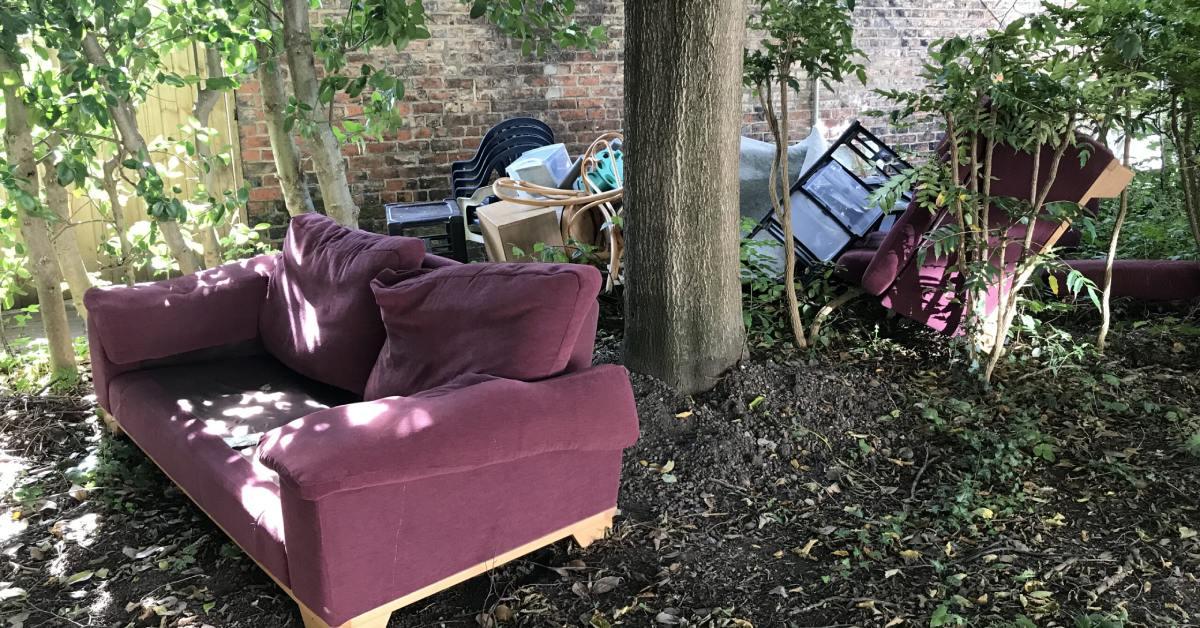 Fly tipping at Priest Lane in Ripon.