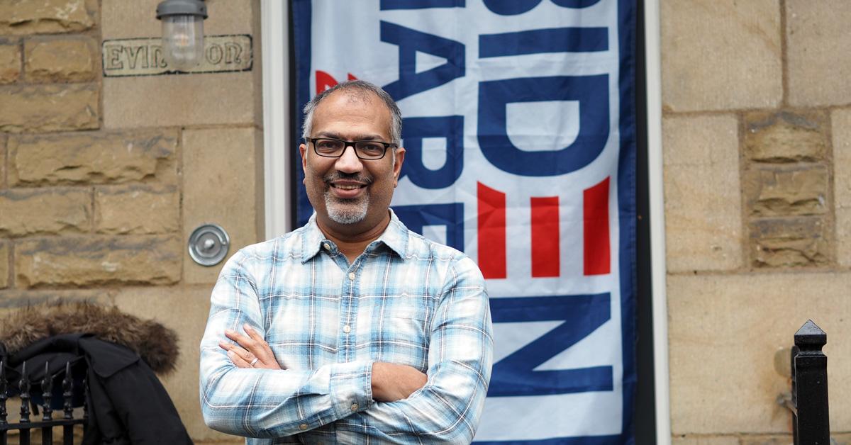 zahed-amanullah-with-biden-harris-flag