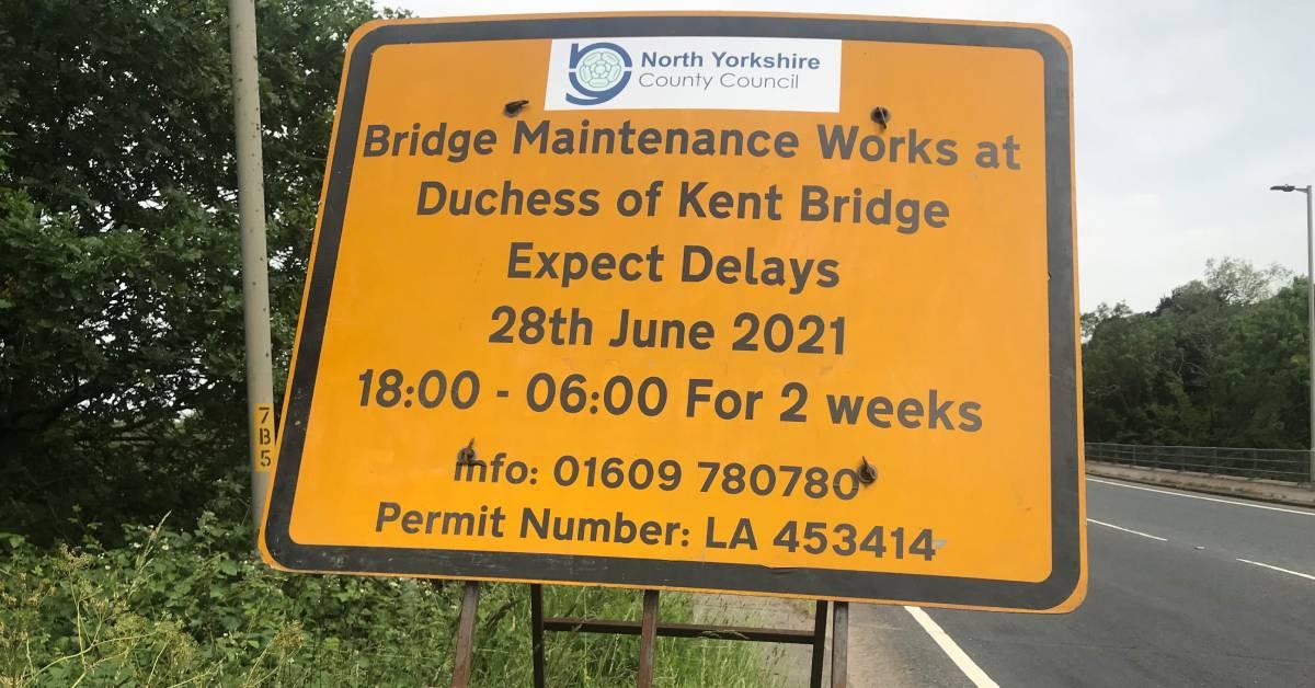 ripon-24th-june-2021-ripon-bypass-delays-warning-sign