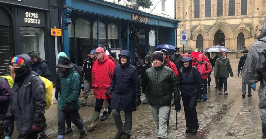 Photo of pilgrims on Kirkgate