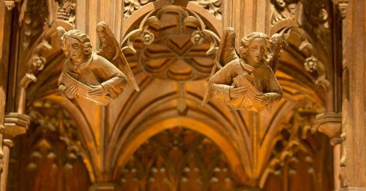 Photo of angel carving