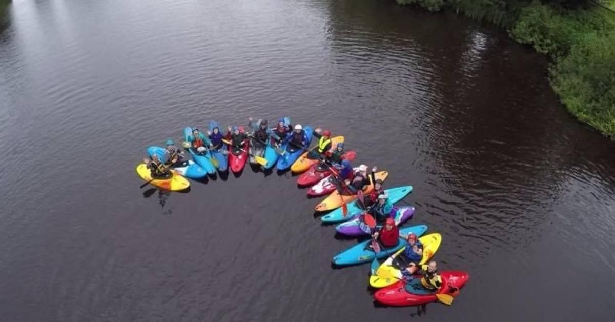 An aerial view of the canieists