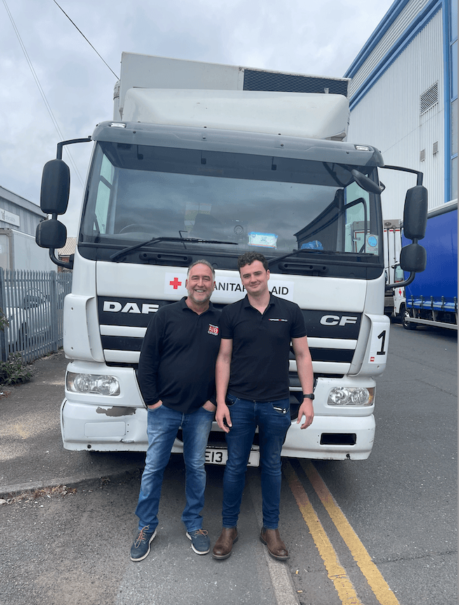 Mark and Felix Murphy Yorkshire Aid Convoy