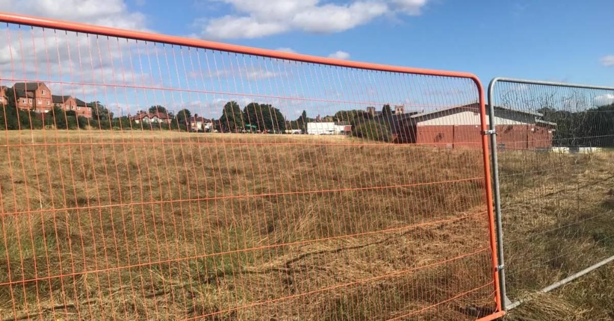 Camp Close Ripon Fenced off